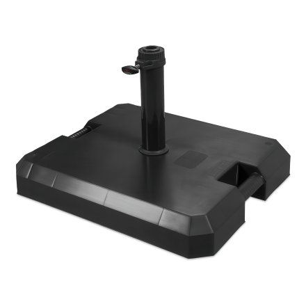 betonowa podstawa pod parasol z czarną zewnętrzną powłoką