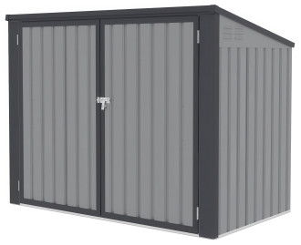 Konstrukcja do przechowywania i segregacji różnego rodzaju koszy na odpady