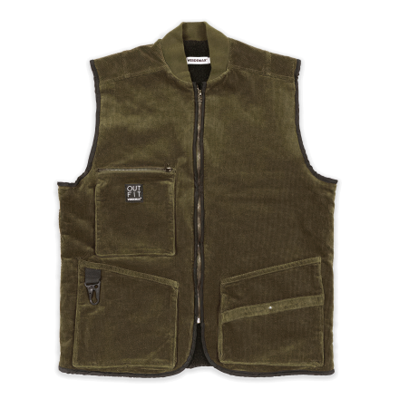 Jesienna kamizelka sztruksowa ABETE Olivine, rozmiar M - Verdemax