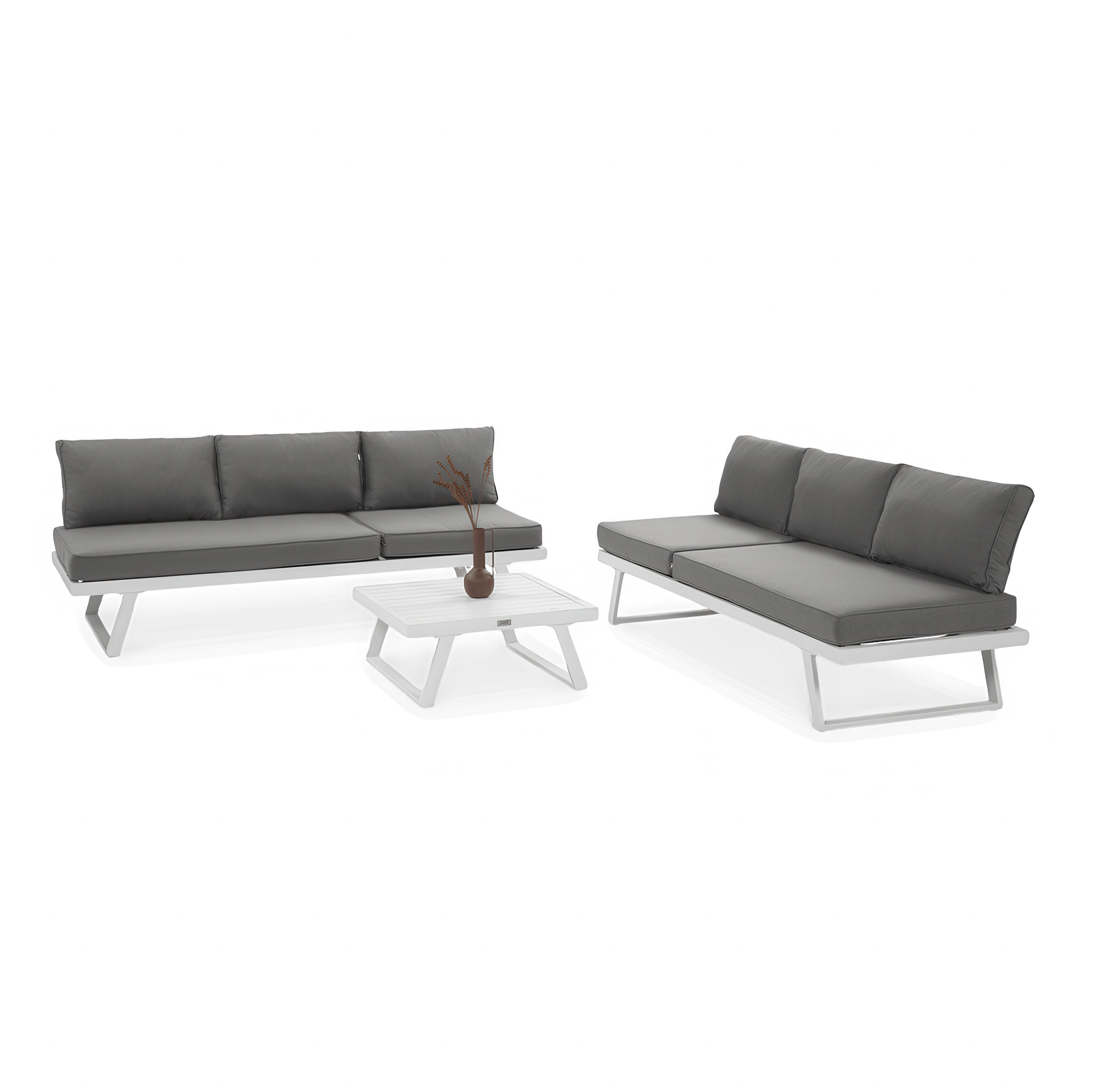 Narożnik modułowy aluminiowy MIDWAY White - FOCUS GARDEN