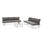 Narożnik modułowy aluminiowy MIDWAY White - FOCUS GARDEN