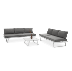 Narożnik modułowy aluminiowy MIDWAY White - Bjørkka