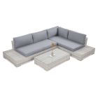 Narożnik technorattan VERONA White Grey