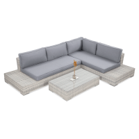 Narożnik technorattan VERONA White Grey