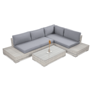 Narożnik technorattan VERONA White Grey