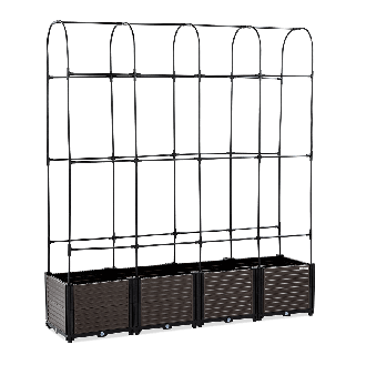 Skrzynia uprawowa + stojak zaokrąglony GROW ROUND SET L 168x42x180cm - CULTIVO