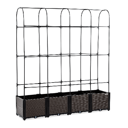 Skrzynia uprawowa + stojak zaokrąglony GROW ROUND SET L 168x42x180cm - CULTIVO