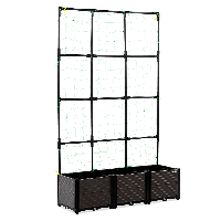 Skrzynia uprawowa + stojak płaski GROW FLAT SET L 126x42x180cm - CULTIVO