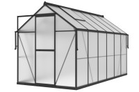 Szklarnia ogrodowa z poliwęglanu Slide-In NEW 183x361cm Black - Cultivo