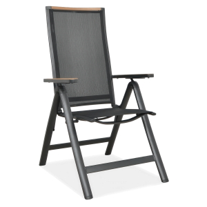 Krzesło z regulowanym oparciem BRISBANE Black