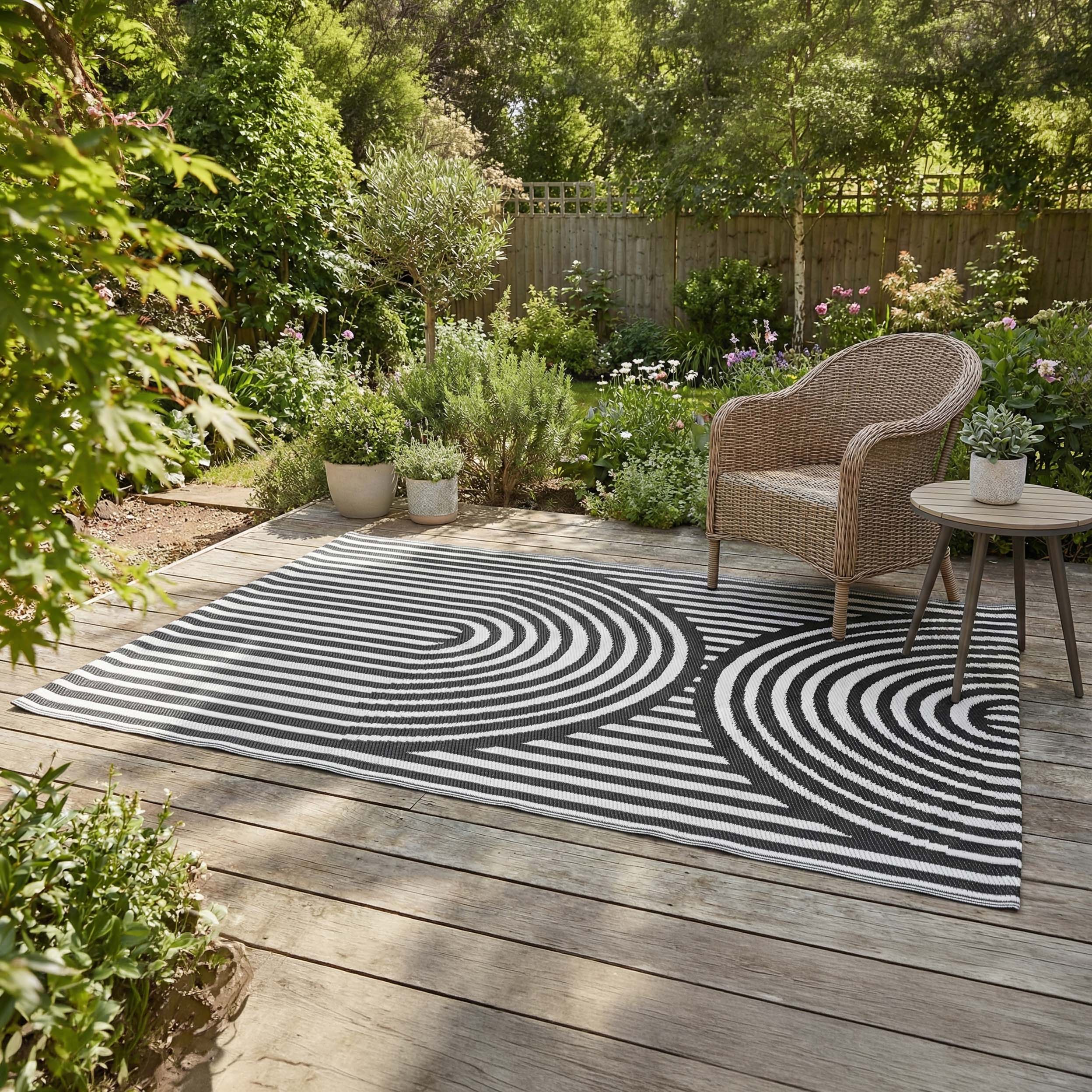 Dywan na taras 180x270 cm Black - MOODME