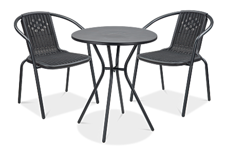 Mały zestaw balkonowy Focus Garden Simple 2+1, graphite