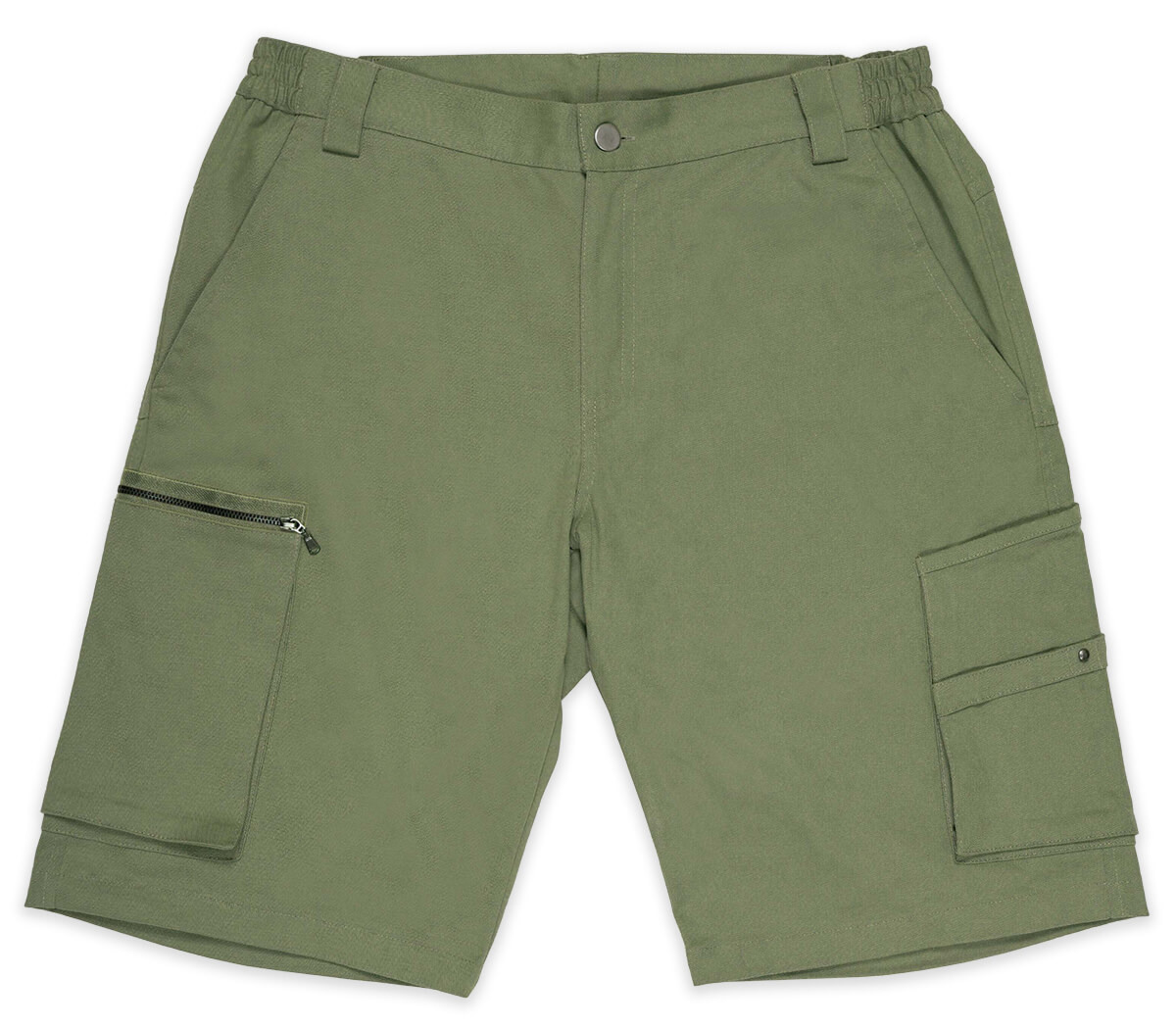 【oan】Robin Diagonal Pocket Bermuda Pants Spodenki ogrodowe unisex Crocus Olivine XL - Verdemax