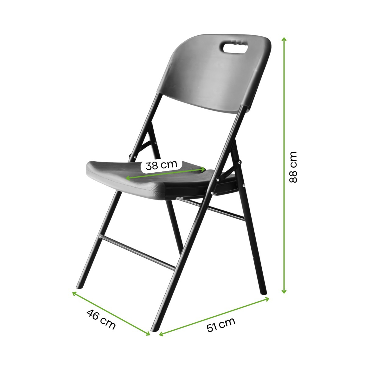 Krzesło Cateringowe Graphite Wood - Bjørkka - rycina z wymiarami