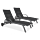Zestaw leżaków ogrodowych aluminiowych MAJORKA Black 2 szt.