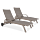 Zestaw dwóch leżaków ogrodowych aluminiowych MAJORKA Taupe