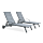 Zestaw leżaków ogrodowych aluminiowych MAJORKA Grey 2 szt.