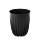Doniczka dekoracyjna MIRA Eco recycled 19cm czarna - LAMELA
