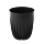 Doniczka dekoracyjna MIRA Eco recycled 25cm czarna - LAMELA