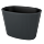 Owalna doniczka ogrodowa MUZA 60x40cm antracytowa - LAMELA