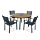 Ogrodowy zestaw jadalniany TACOMA Fi120/4+1 Graphite - Focus Garden