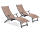 Zestaw leżaków ogrodowych aluminiowych RELAX Taupe 2 szt.