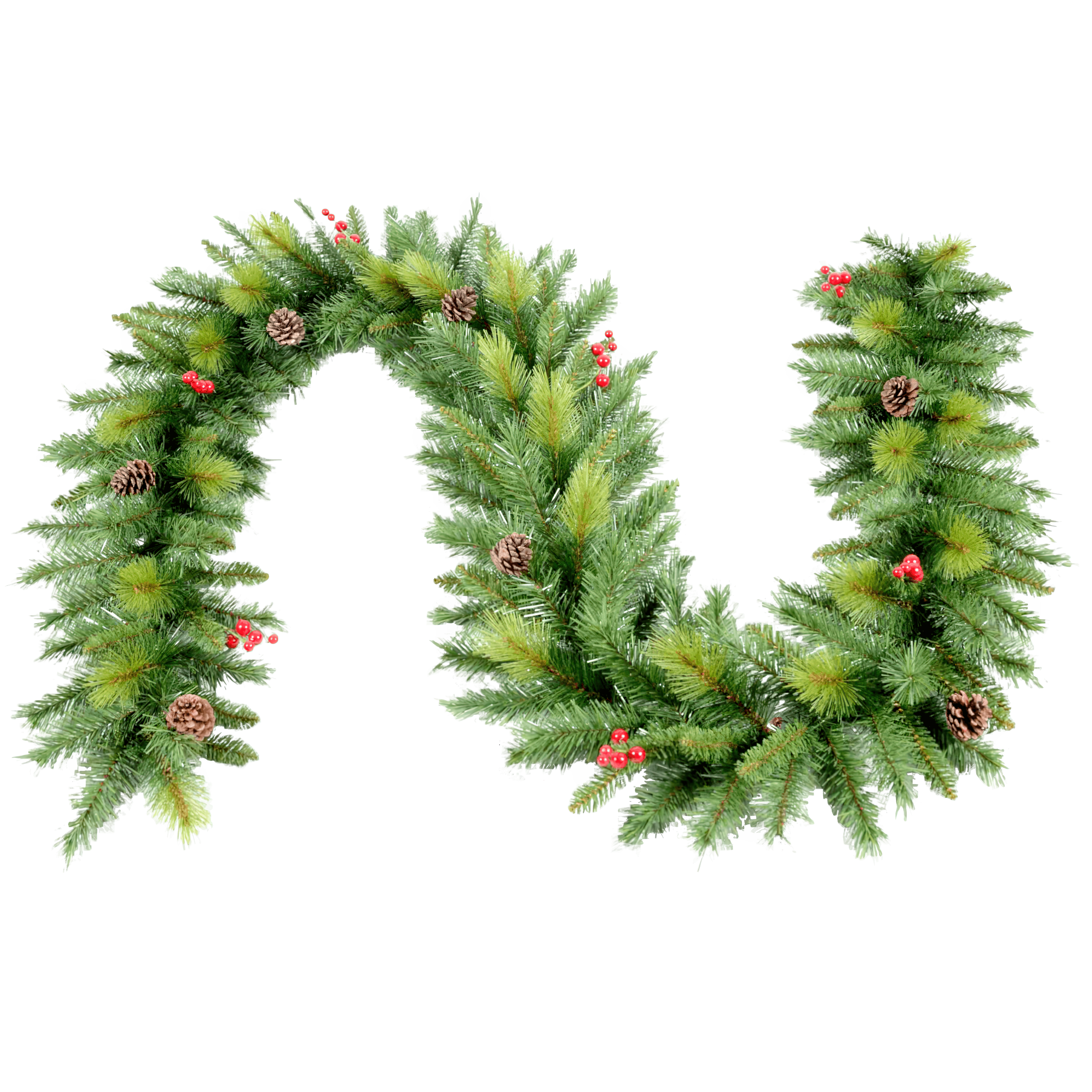 Udekorowana girlanda świerkowa Prancer z trwałego materiału PE/PVC