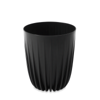 Doniczka dekoracyjna MIRA Eco recycled 19cm czarna - LAMELA