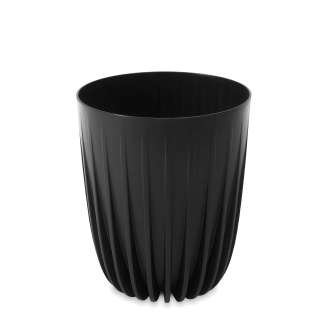 Doniczka dekoracyjna MIRA Eco recycled 19cm czarna - LAMELA