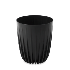 Doniczka dekoracyjna MIRA Eco recycled 19cm czarna - LAMELA