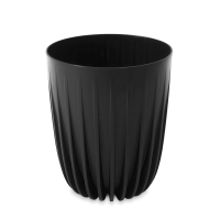 Doniczka dekoracyjna MIRA Eco recycled 25cm czarna - LAMELA