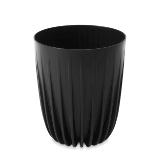 Doniczka dekoracyjna MIRA Eco recycled 25cm czarna - LAMELA