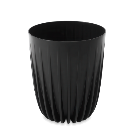 Doniczka dekoracyjna MIRA Eco recycled 25cm czarna - LAMELA