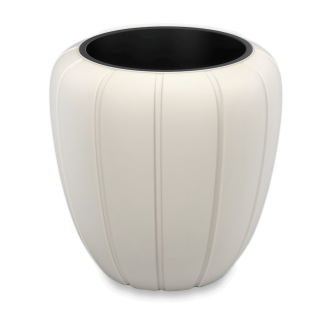 Ozdobna doniczka GAJA 40x43cm kremowa - LAMELA