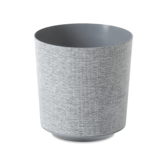 Doniczka ozdobna GAMA 19cm textil szara - LAMELA