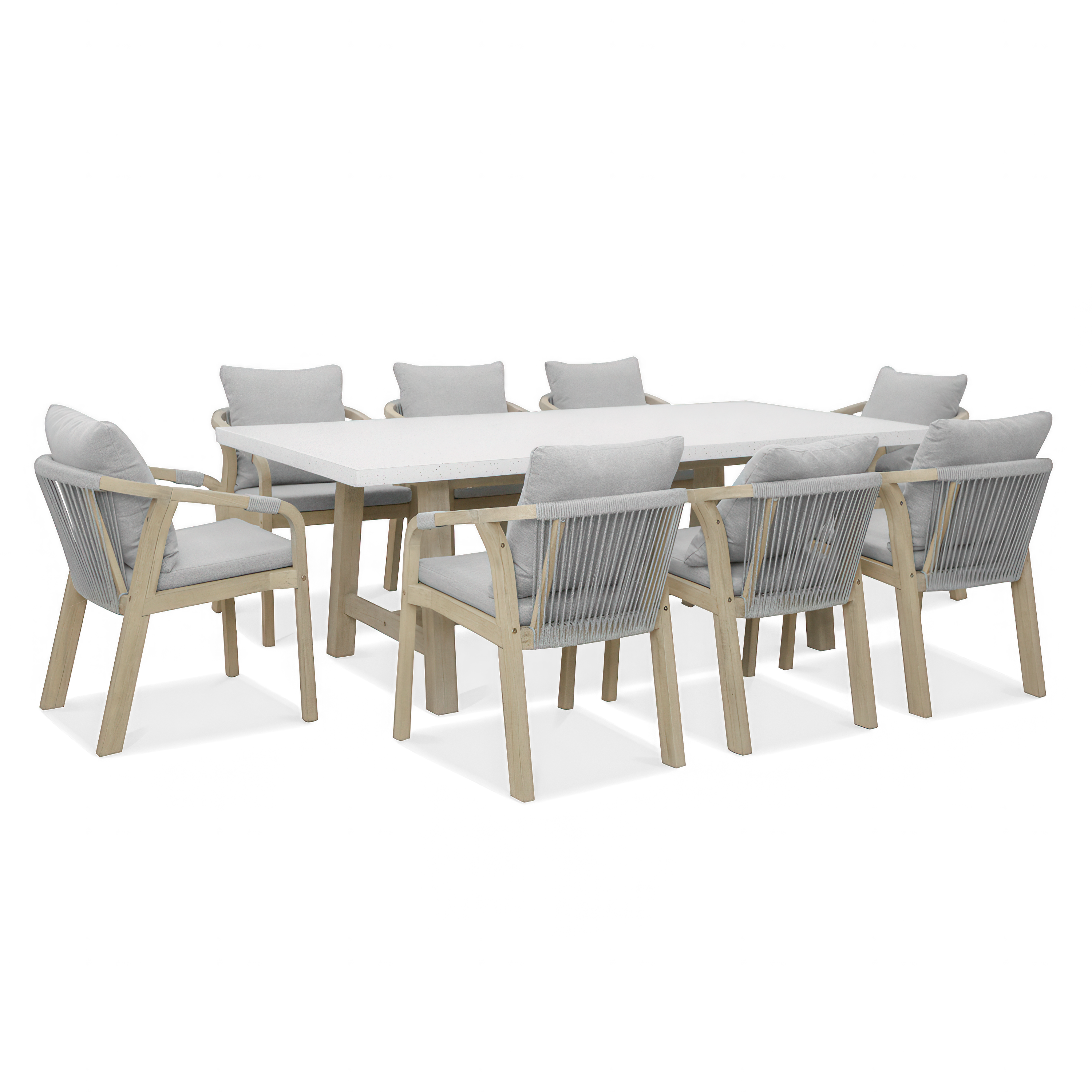 Zestaw drewnianych mebli jadalnianych JACOB 8+1 Dining - Furrore