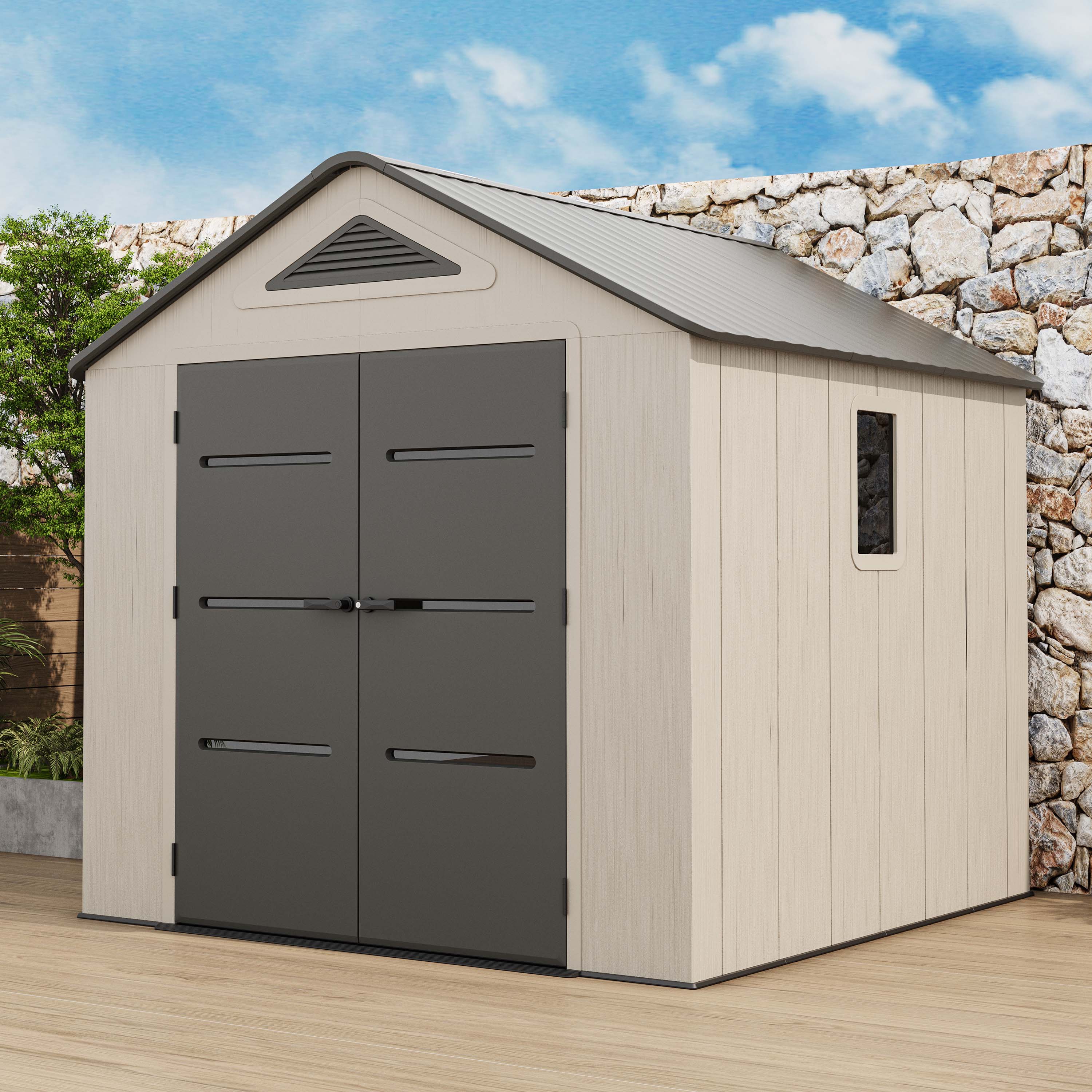 Domek narzędziowy EVEREST 8x8 Cold Grey - HARDMAISTER