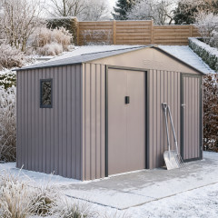 Domek narzędziowy FALCON 340x194cm Warm Grey - Hardmaister — aranżacja