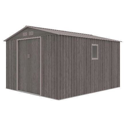 Domek narzędziowy HUDSON 277x319cm Light Wood na białym tle