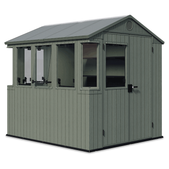 Domek narzędziowy ze szklarnią 2w1 POTTING SHED 6x8 zielony