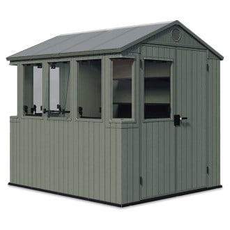 Domek narzędziowy ze szklarnią 2w1 POTTING SHED 6x8 zielony