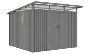 Domek narzędziowy PORTLAND 289 x 318cm Grey Aluminium