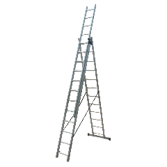 Rozłożona drabina aluminiowa 3x12 – HARDMAISTER
