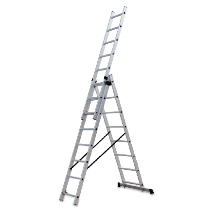 Rozłożona drabina aluminiowa 3x8 – HARDMAISTER