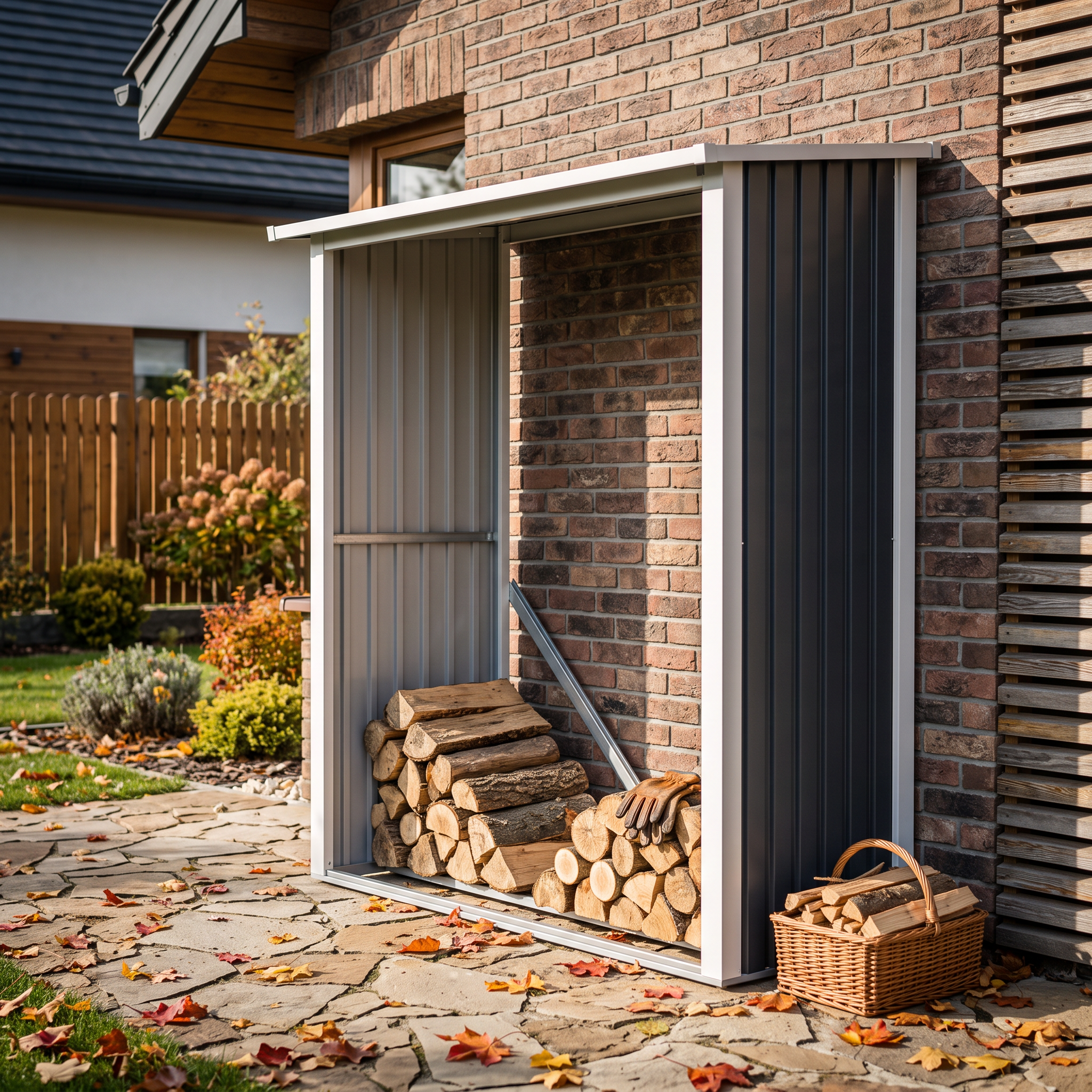 Drewutnia ogrodowa DENVER 182x89cm Cold Grey - Hardmaister — aranżacja