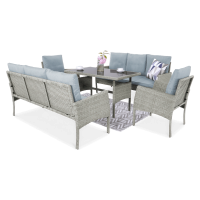 Zestaw ogrodowy technorattan CORTINA FAMILY Dolphin Grey