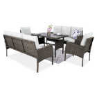 Komplet z technorattanu CORTINA FAMILY Brown