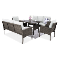 Komplet z technorattanu CORTINA FAMILY Brown