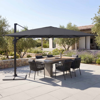 Duży parasol ogrodowy LIFE 300x400 SIDE Antracyt - Doppler