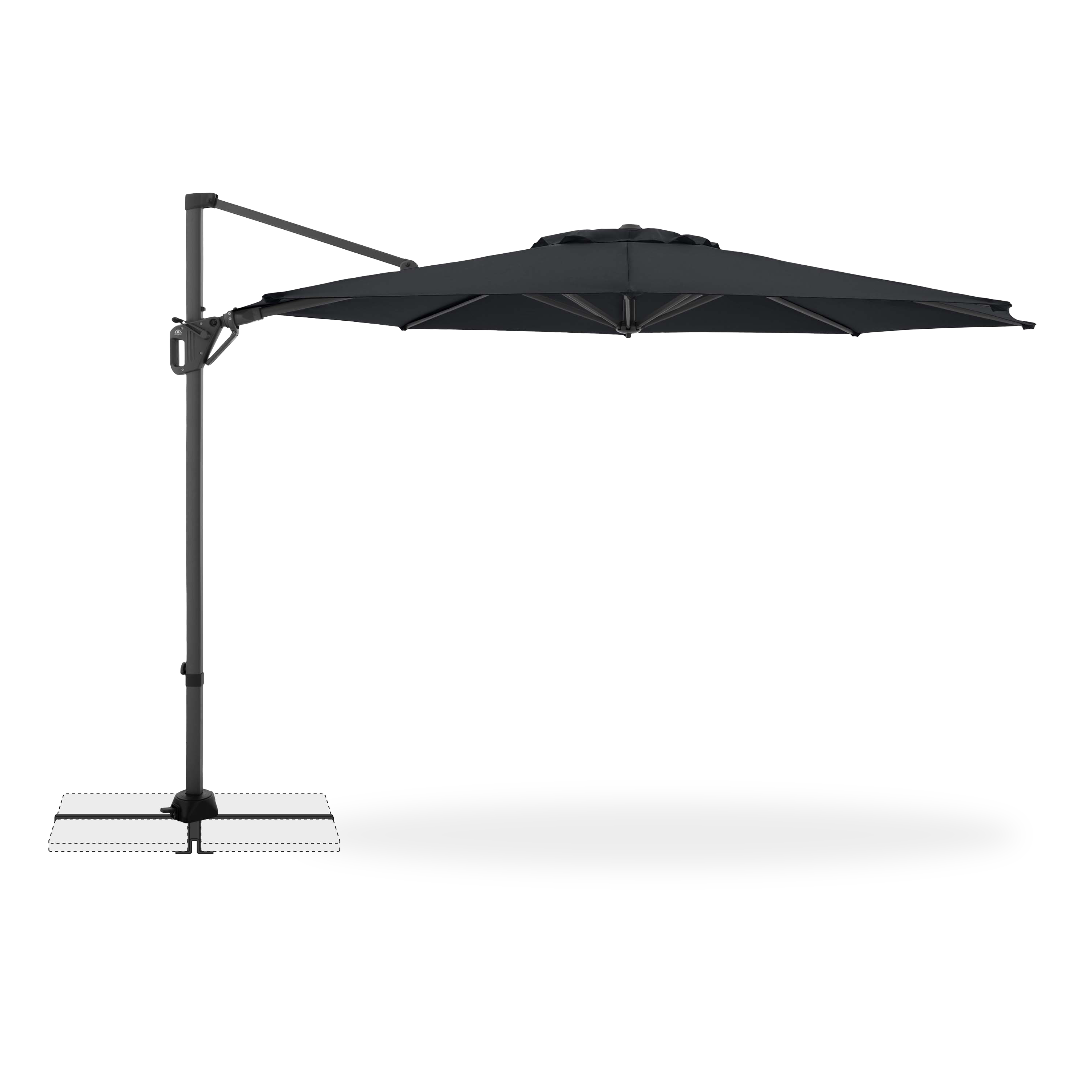 Duży parasol ogrodowy LIFE 310 SIDE Antracyt - Doppler 